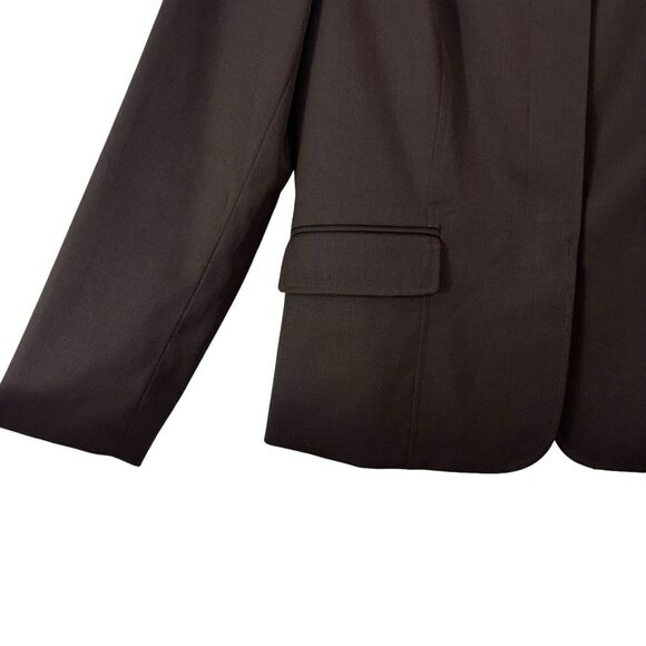 VINTAGE Talbots Brown Button Up Wool Blend Blazer Jacket Women Size 8‎ - Picture 3 of 8
